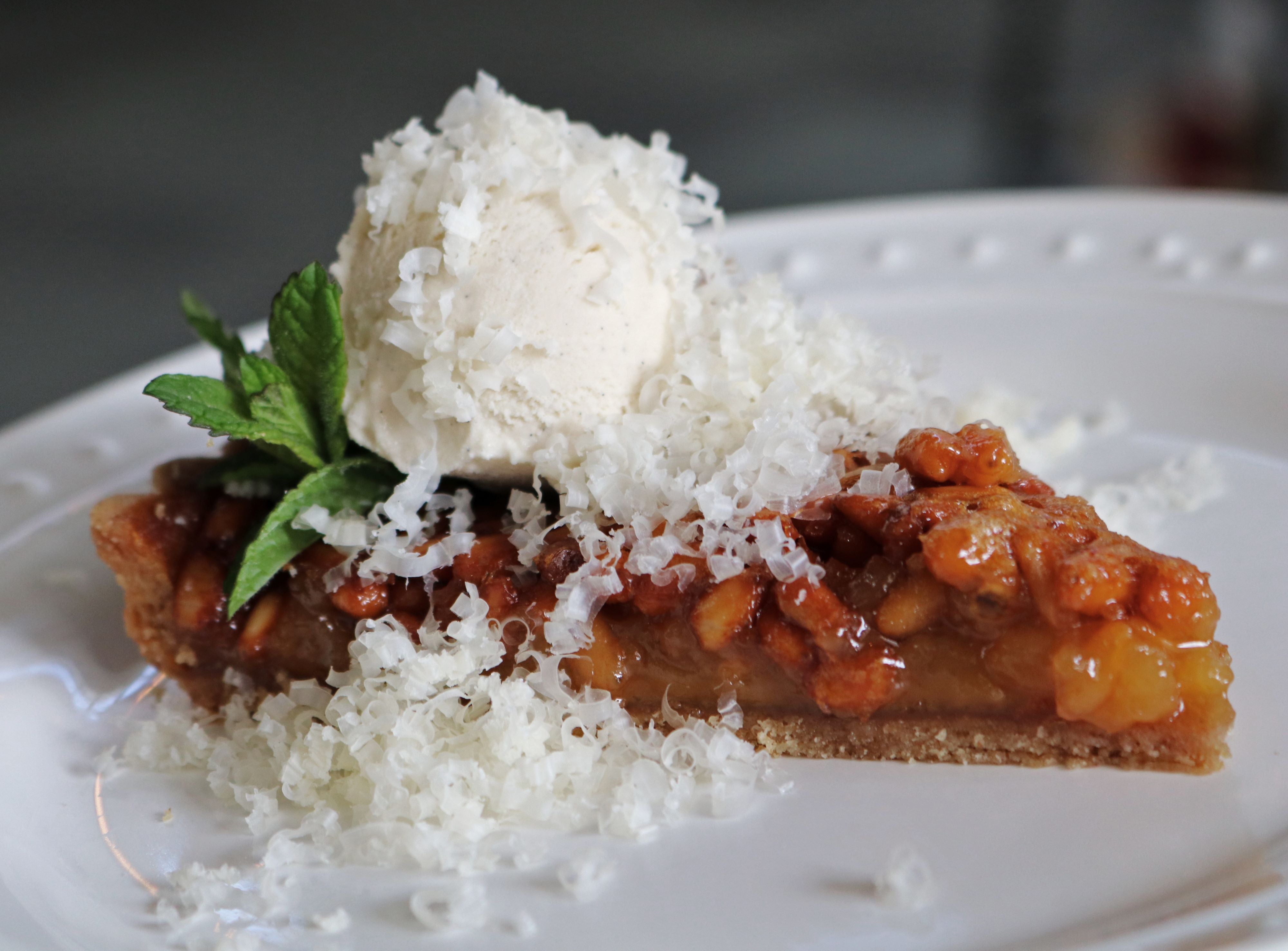 Pine Nut Honey Tart with Gouda Point Reyes Farmstead Cheese Company