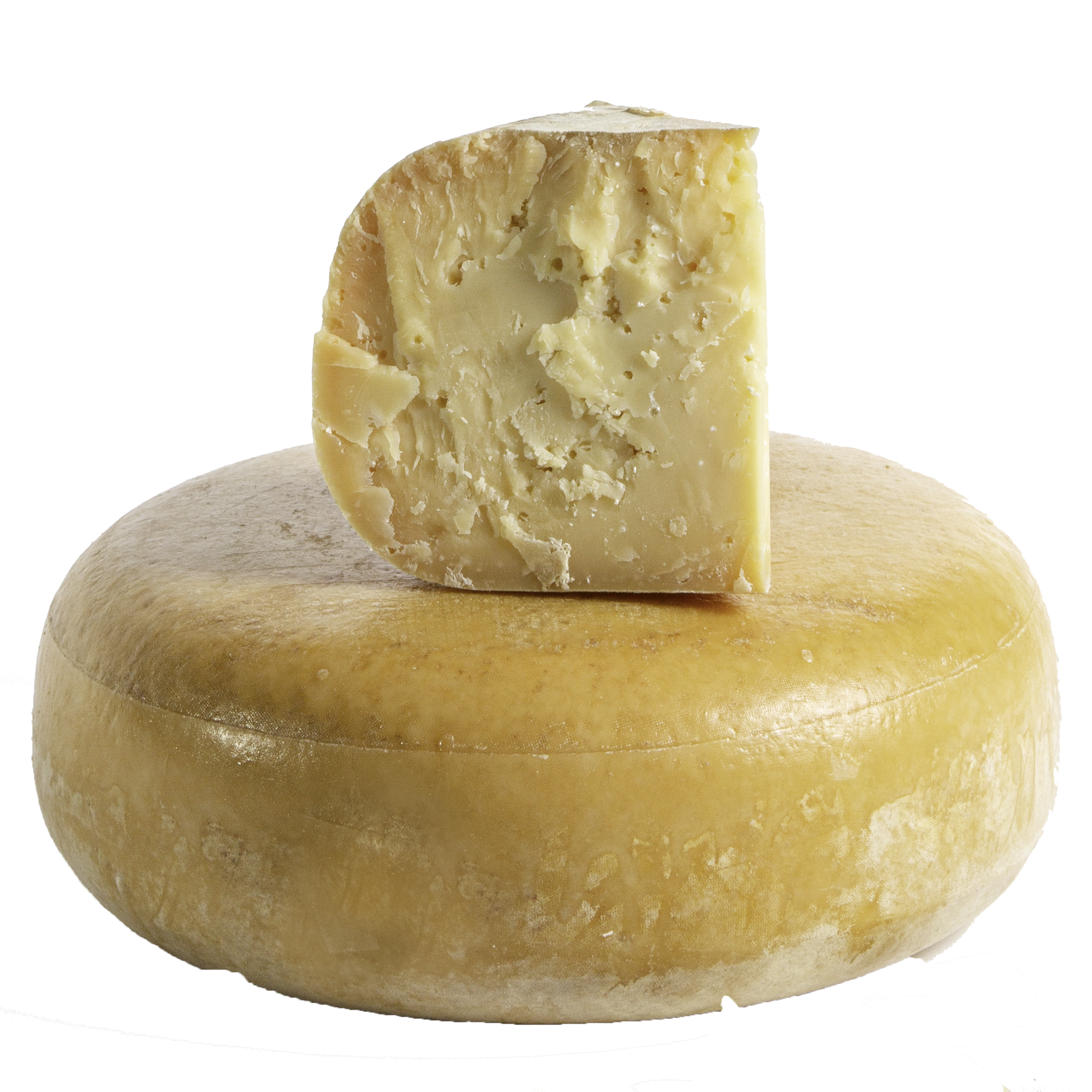 a wedge of aged gouda