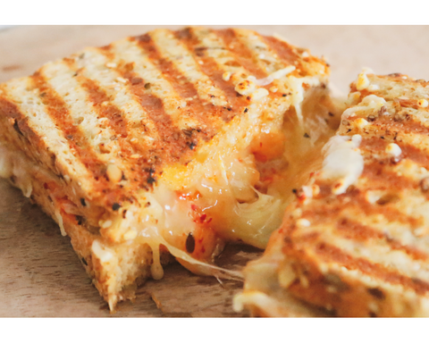 TomaRashi and Kimchi Grilled Cheese