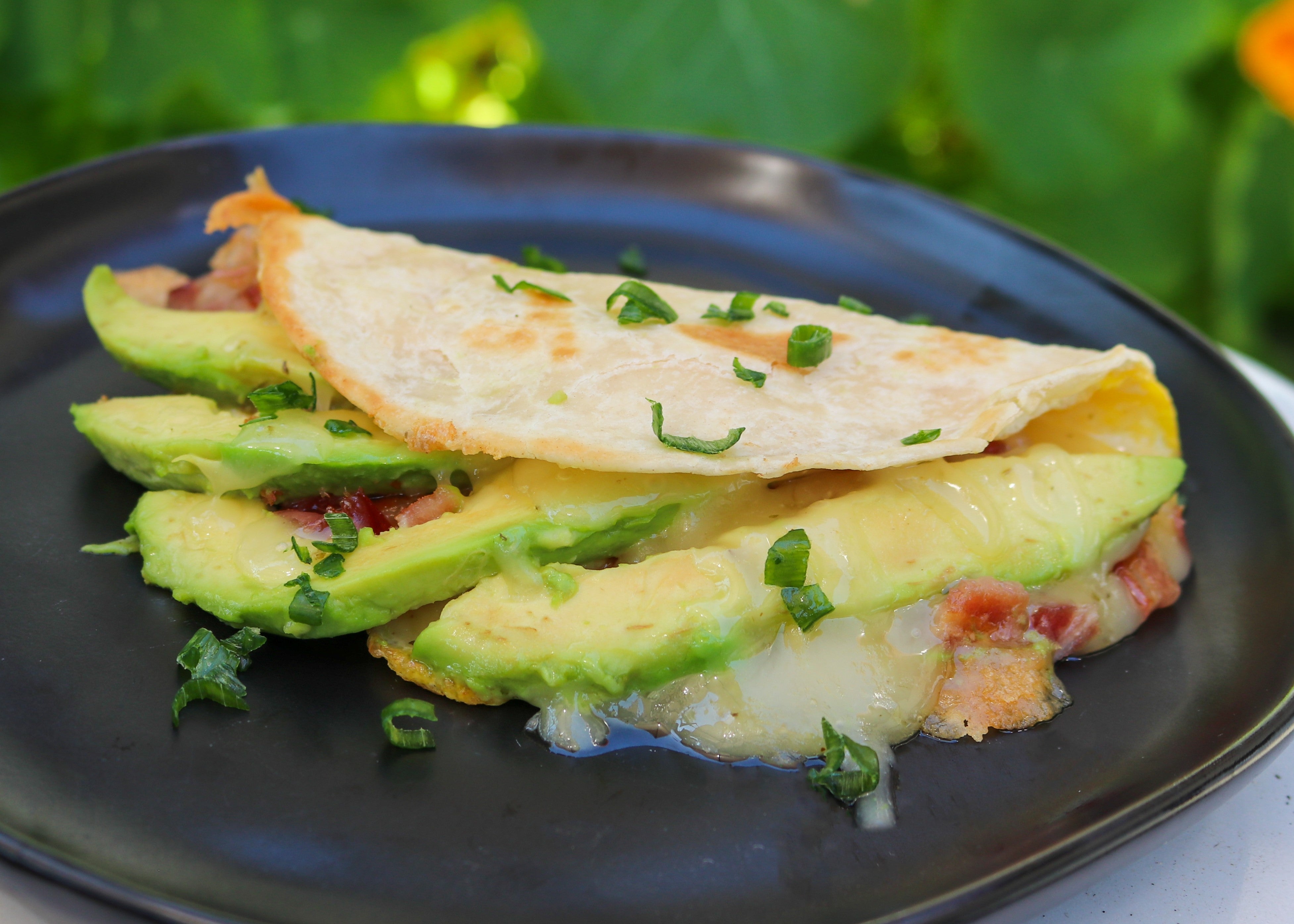 Cheesy breakfast quesadilla