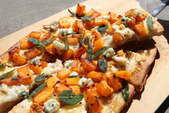 Butternut squash Toma and sage flat bread 