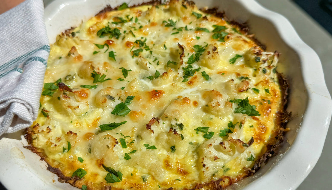 Cauliflower Potato Cheese Quiche