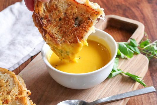 grilled cheese dipped in soup