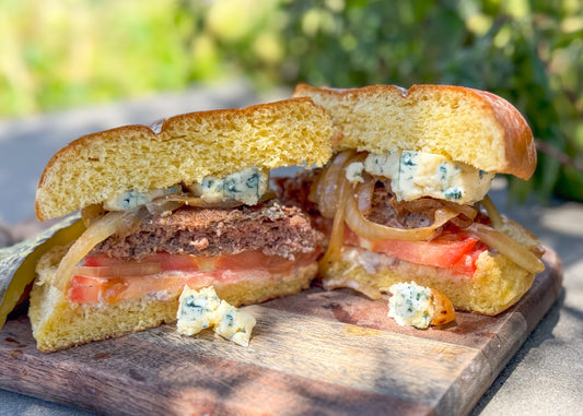 Seared Burger with Original Blue Cheese