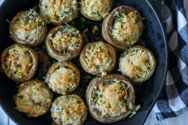 Baked Artichoke Bottoms with Panko and TomaProvence