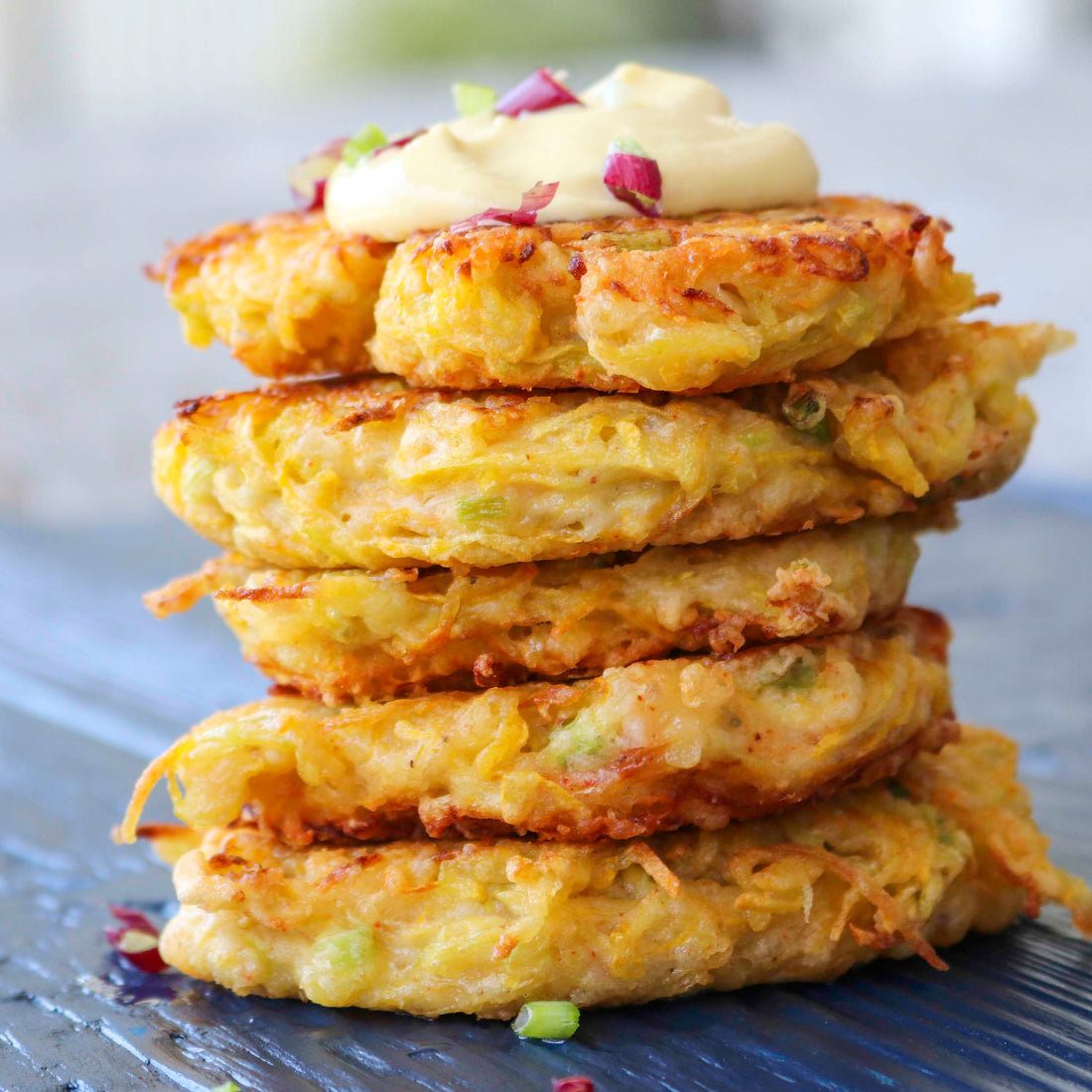 Summer Squash and TomaProvence Fritters