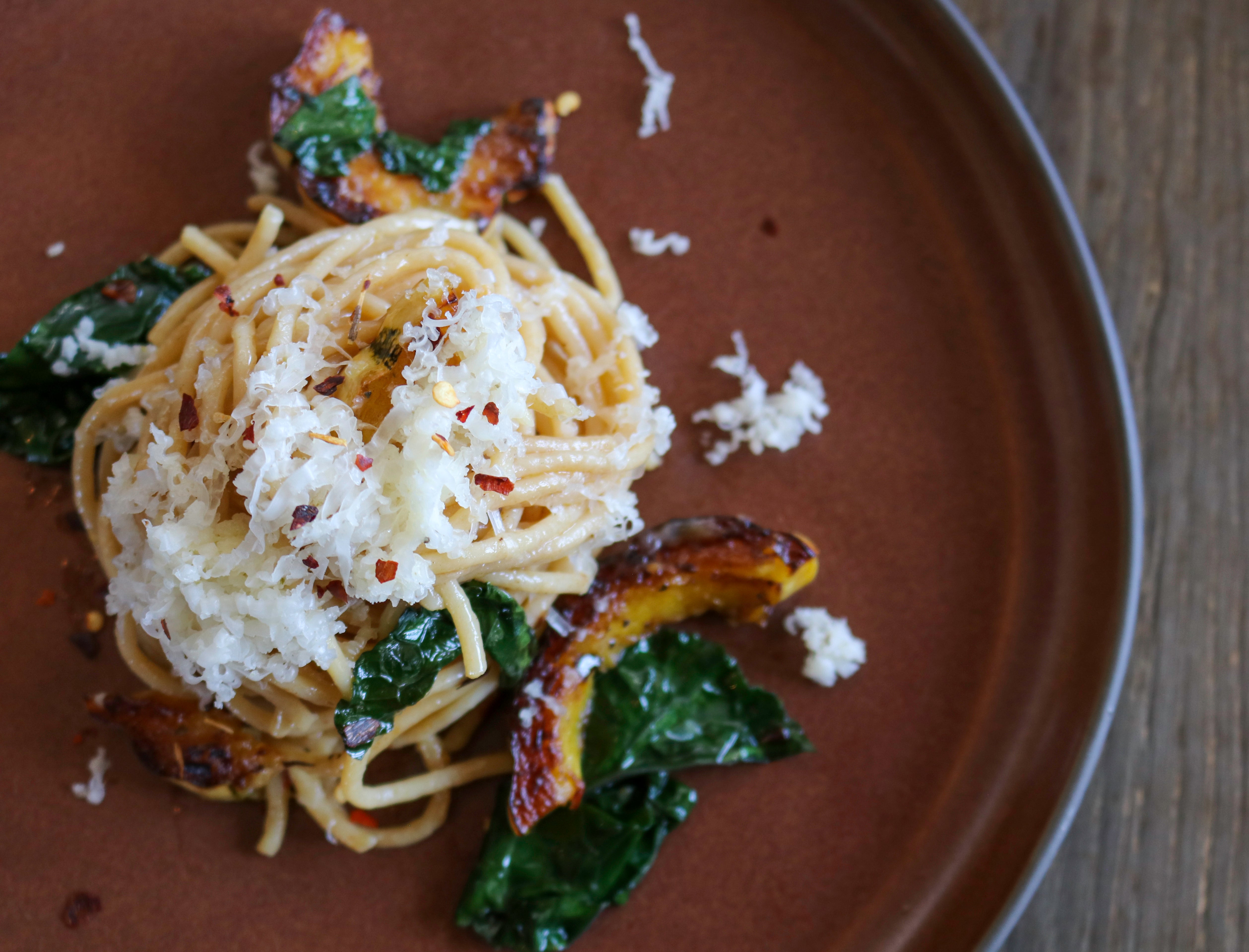 Pasta with Delicata Squash, Brown Butter and TomaProvence