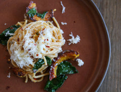 Pasta with Delicata Squash, Brown Butter and TomaProvence