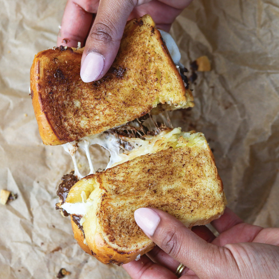 S’mores Grilled Cheese with Aged Gouda