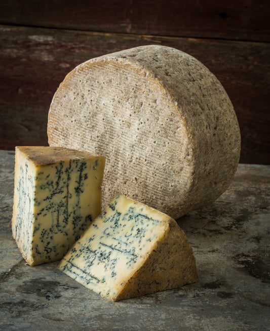 a wheel of bay blue cheese