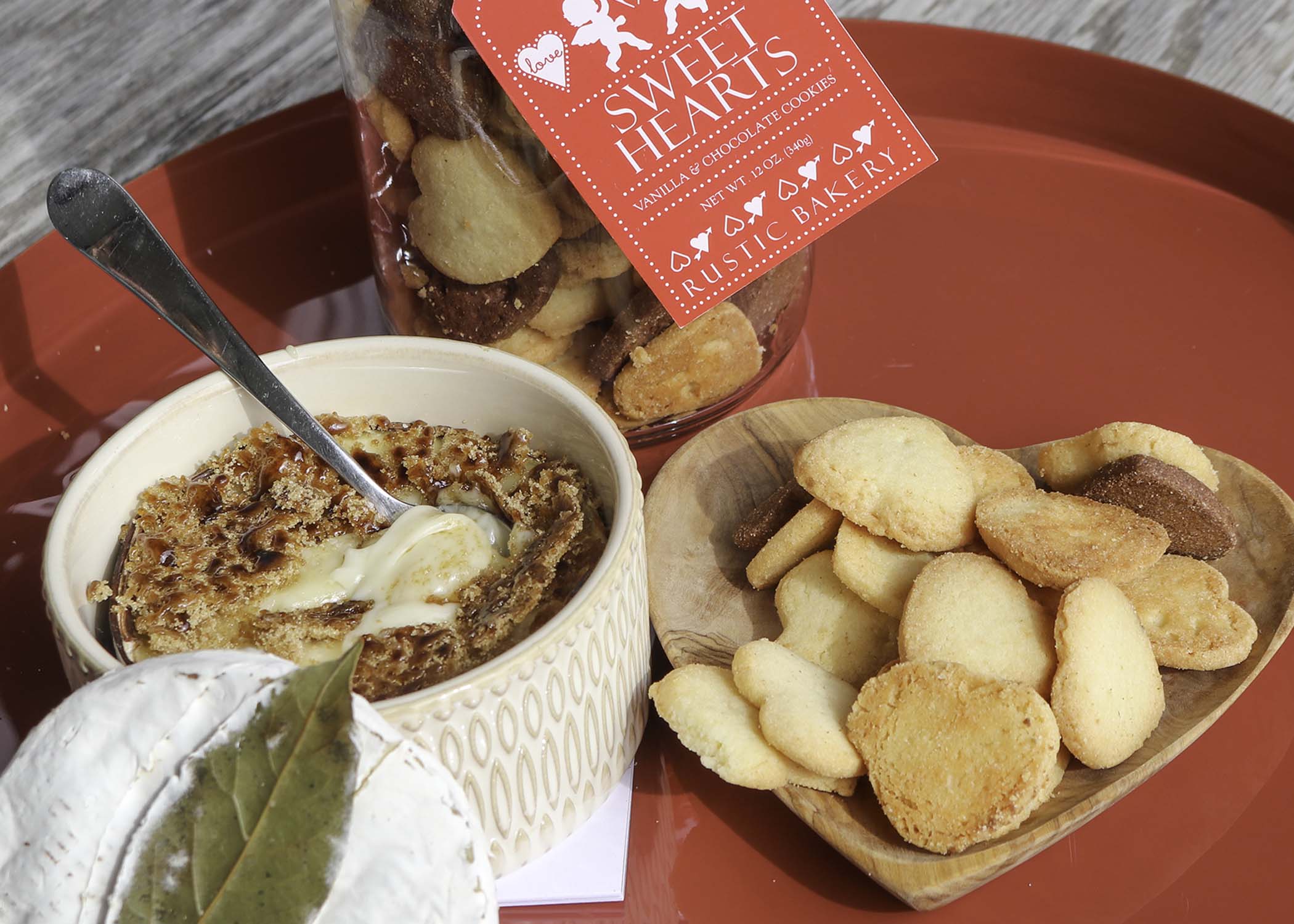 Brûléed Quinta with Rustic Bakery Sweet Heart Cookies