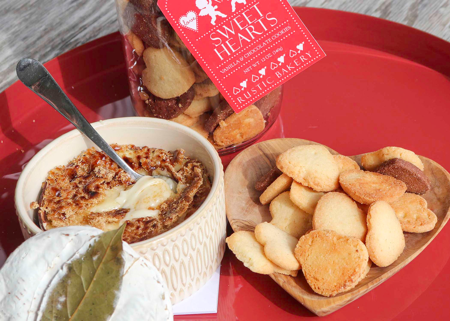 Brûléed Quinta with Rustic Bakery Sweet Heart Cookies Point Reyes