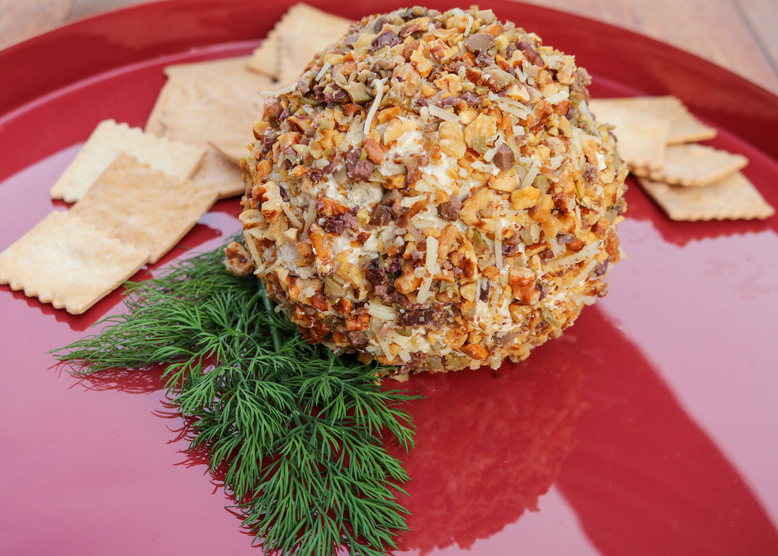 TomaProvence Cheese Ball with Olives & Gouda