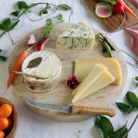 Farm Fresh cheese Gift Pack prepared on a round board
