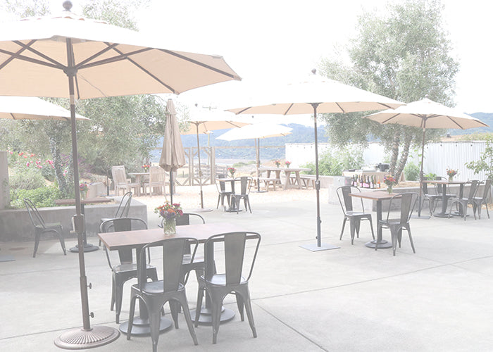 patio with tables and chairs