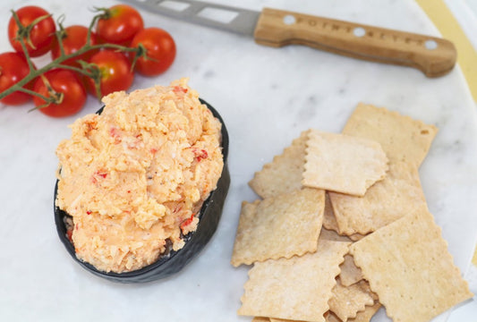 Pimento Cheese spread with crackers